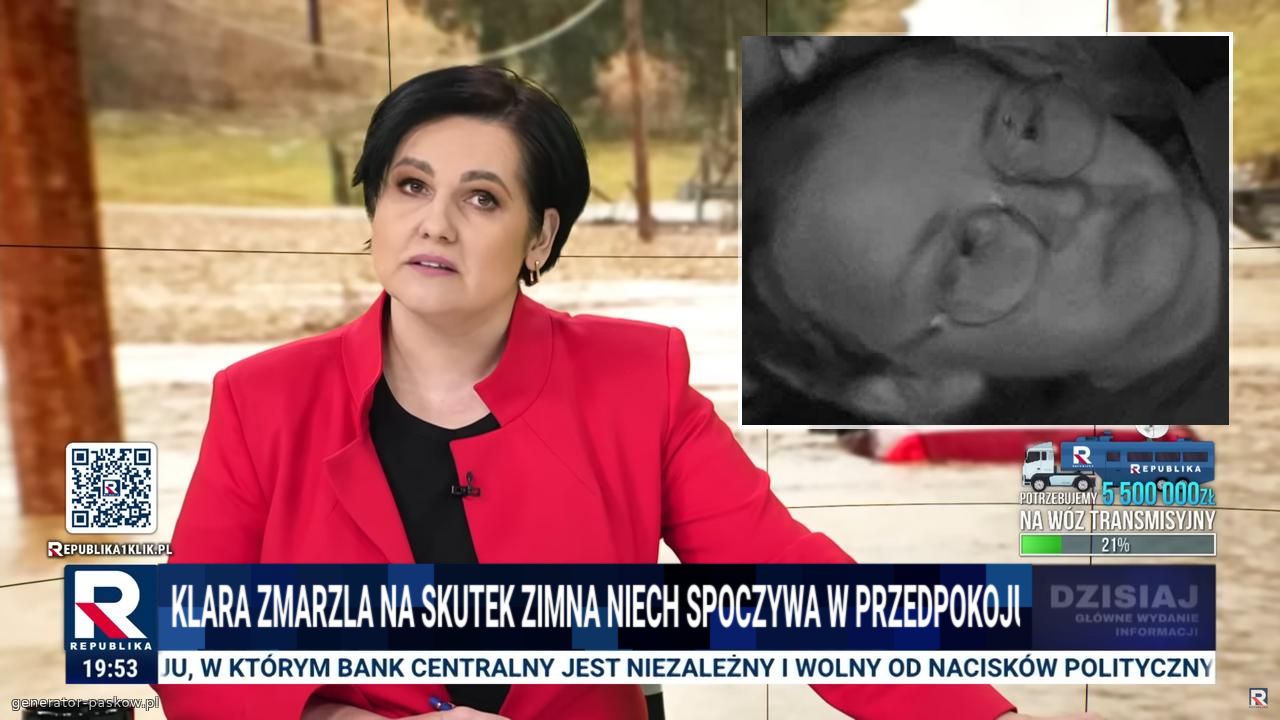 Klara zmarzla na skutek zimna niech spoczywa w przedpokoju