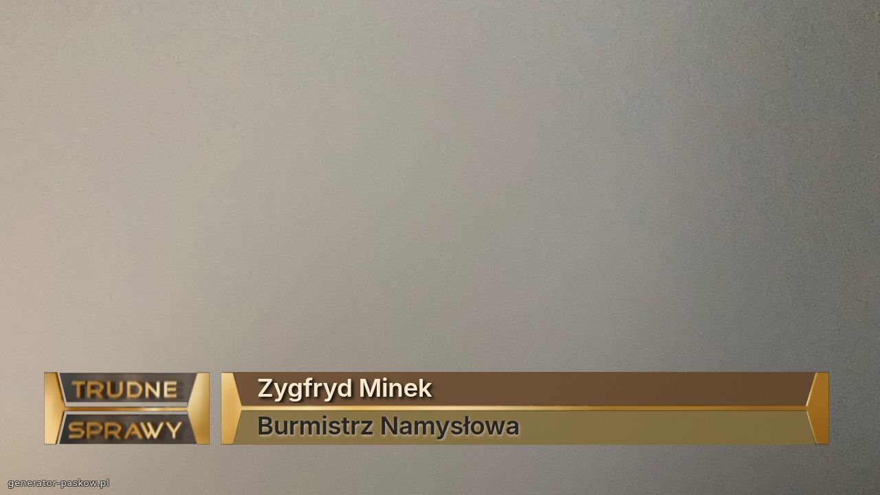 Zygfryd Minek
Burmistrz Namysłowa
