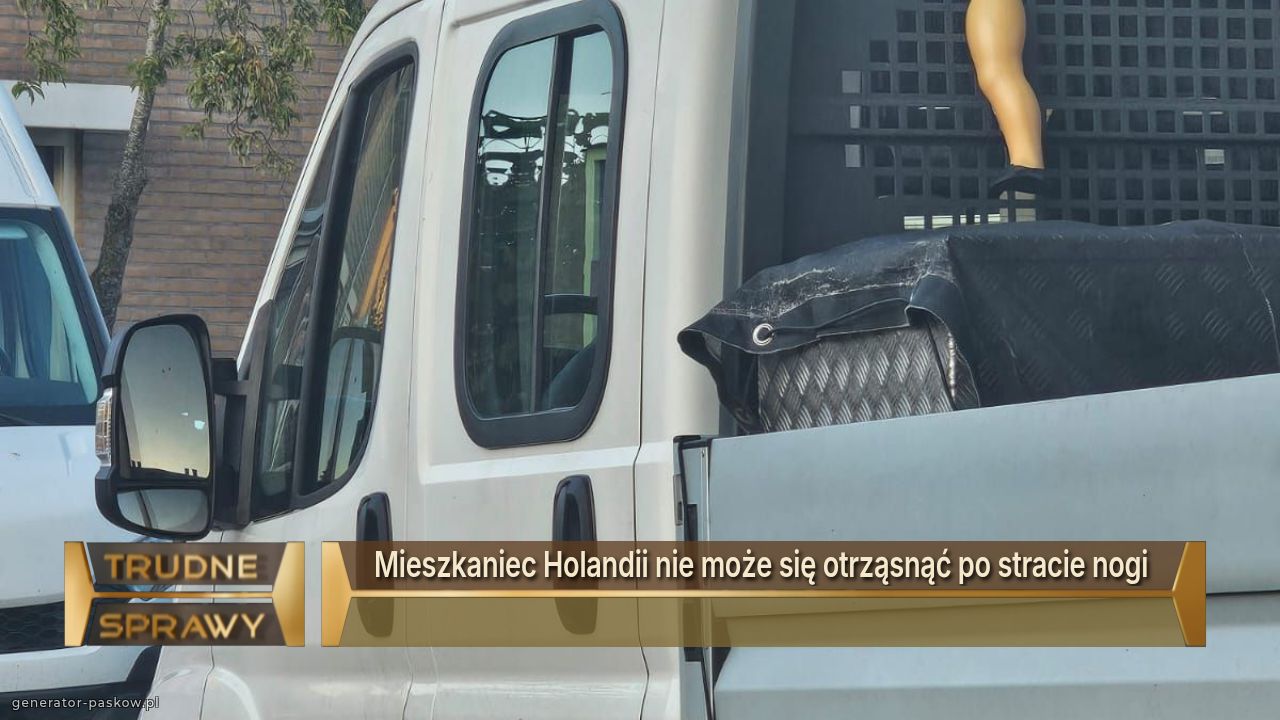 Mieszkaniec Holandii nie może się otrząsnąć po stracie nogi 
