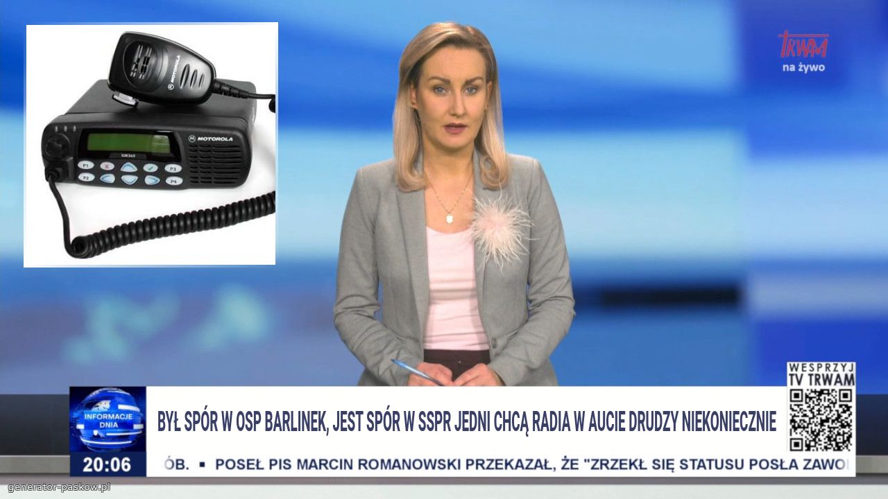 bYŁ SPÓR W OSP BARLINEK, JEST SPÓR W SSPR JEDNI CHCĄ RADIA w aucie DRUDZY NIEkoniecznie