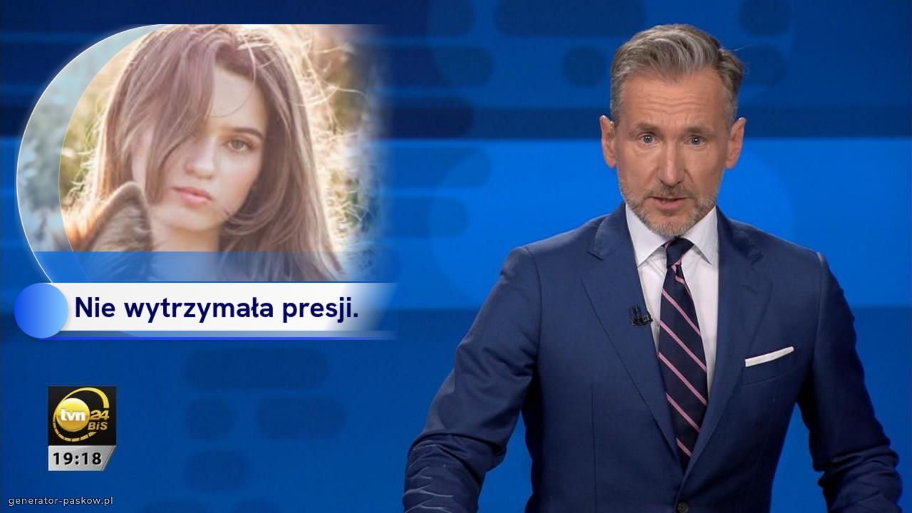 Nie wytrzymała presji.