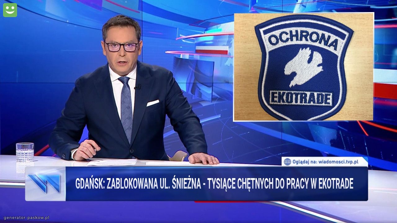 Gdańsk: zablokowana Ul. Śnieżna - tysiące chętnych do pracy w Ekotrade
