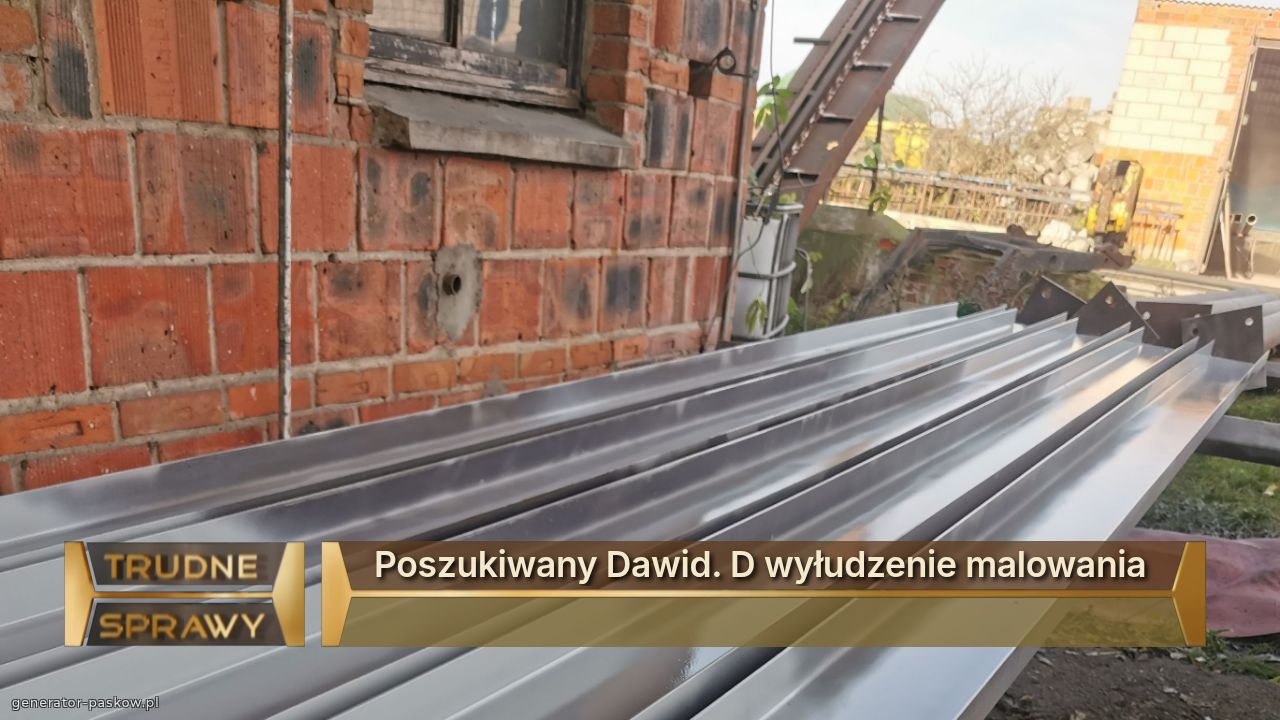 Poszukiwany Dawid. D wyłudzenie malowania 
