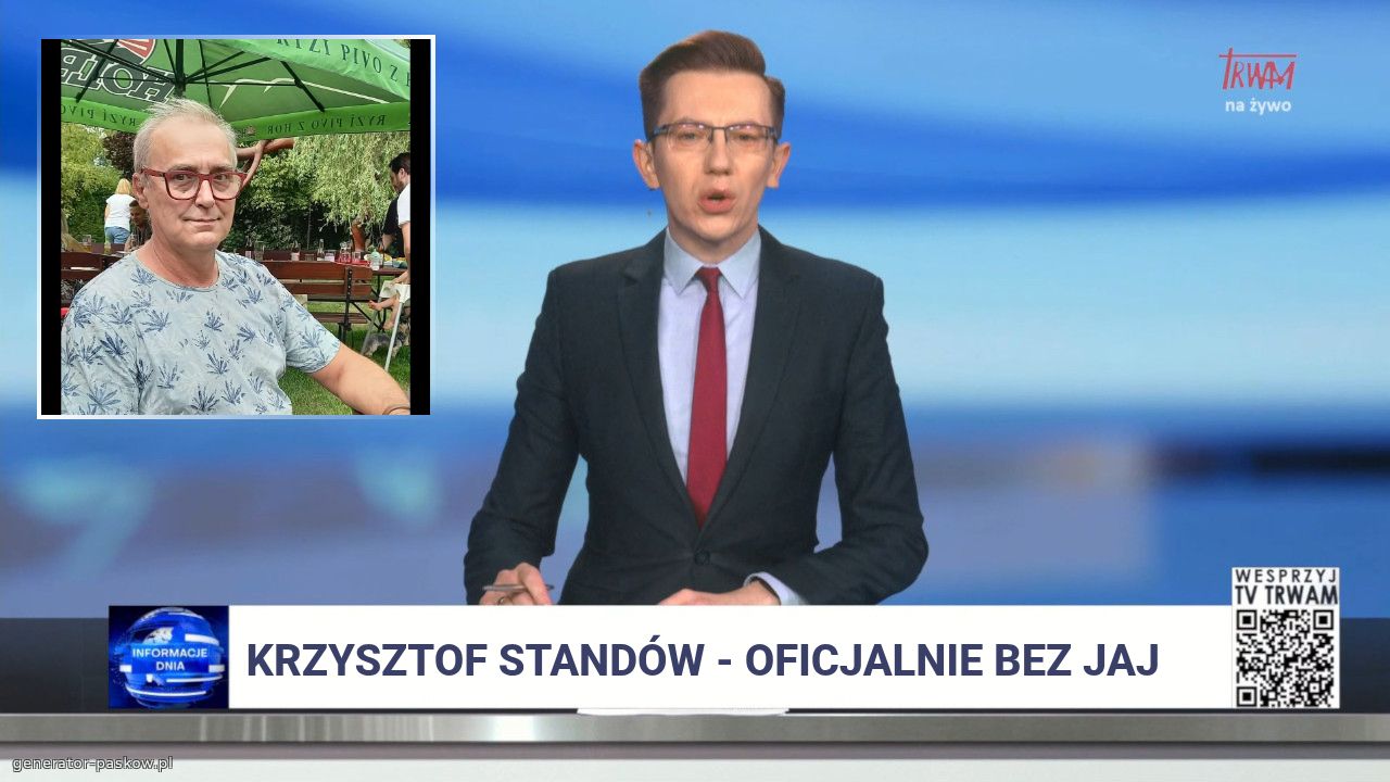 Krzysztof standów - oficjalnie bez jaj