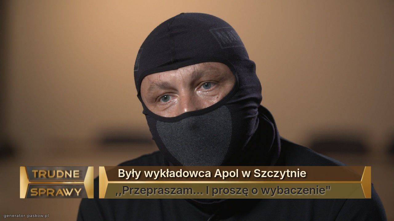  Były wykładowca Apol w Szczytnie 
,,Przepraszam... I proszę o wybaczenie"