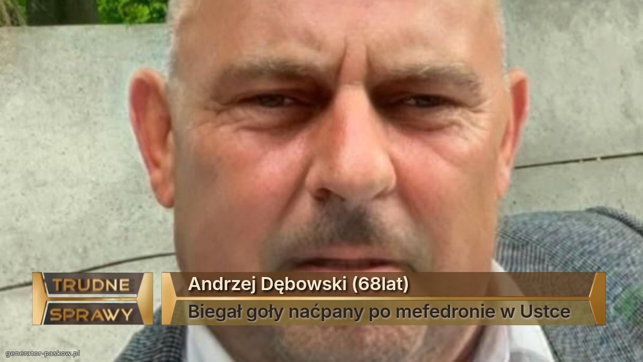 Andrzej Dębowski (68lat)
Biegał goły naćpany po mefedronie w Ustce