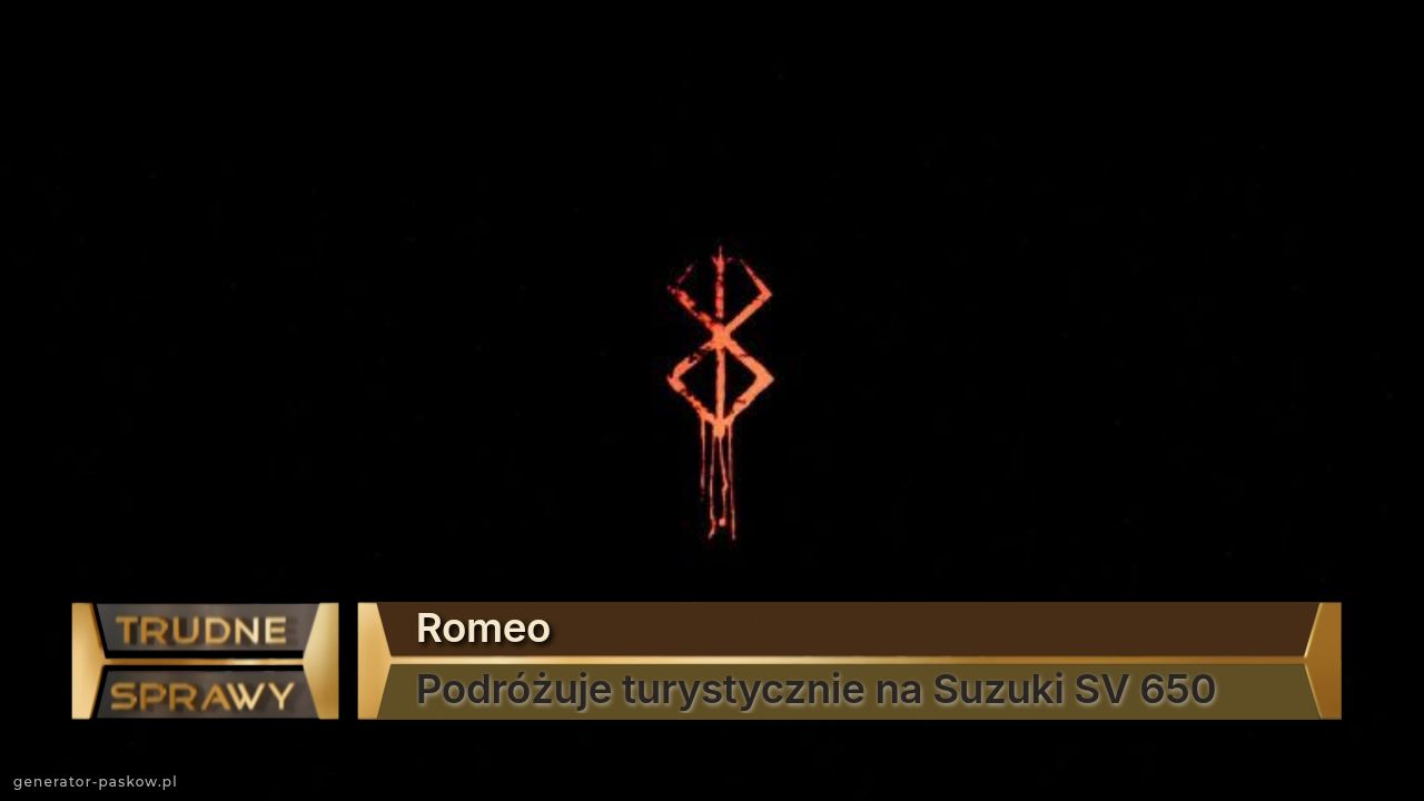 Romeo
Podróżuje turystycznie na Suzuki SV 650