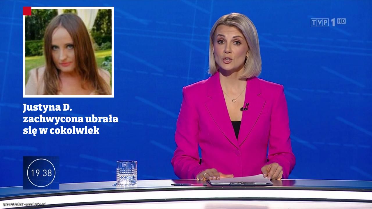 Justyna D. zachwycona ubrała się w cokolwiek 