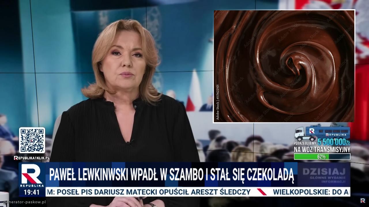Paweł lewkinwski wpadł w szambo i stał się czekoladą