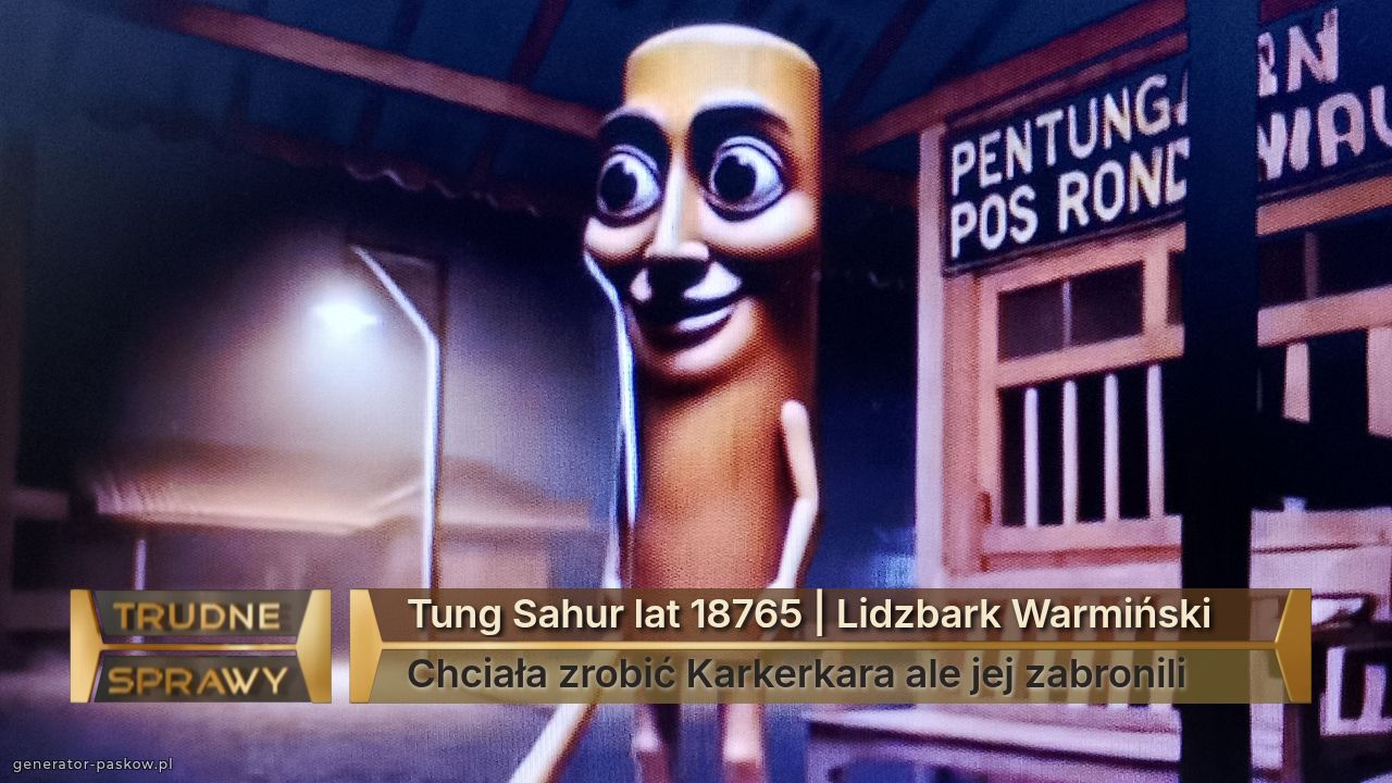 Tung Sahur lat 18765 | Lidzbark Warmiński
Chciała zrobić Karkerkara ale jej zabronili