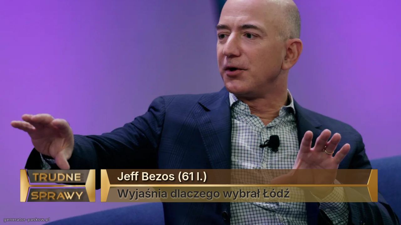 Jeff Bezos (61 l.)
Wyjaśnia dlaczego wybrał Łódź