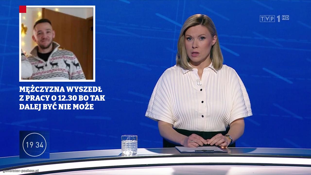 MĘŻCZYZNA WYSZEDŁ Z PRACY O 12.30 BO TAK DALEJ BYĆ NIE MOŻE