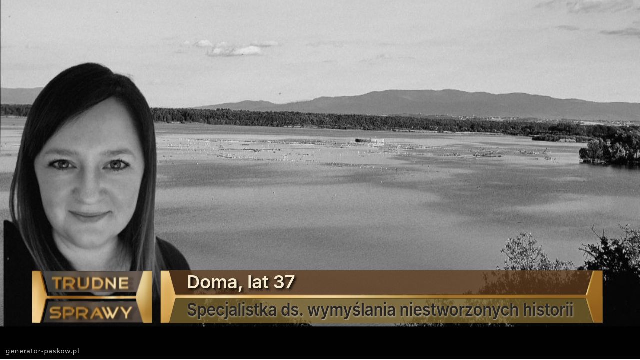 Doma, lat 37
Specjalistka ds. wymyślania niestworzonych historii 