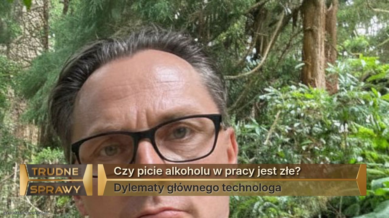 Czy picie alkoholu w pracy jest złe?
Dylematy głównego technologa