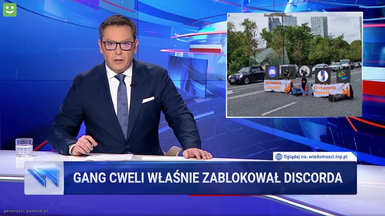 GANG CWELI WŁAŚNIE ZABLOKOWAŁ DISCORDA