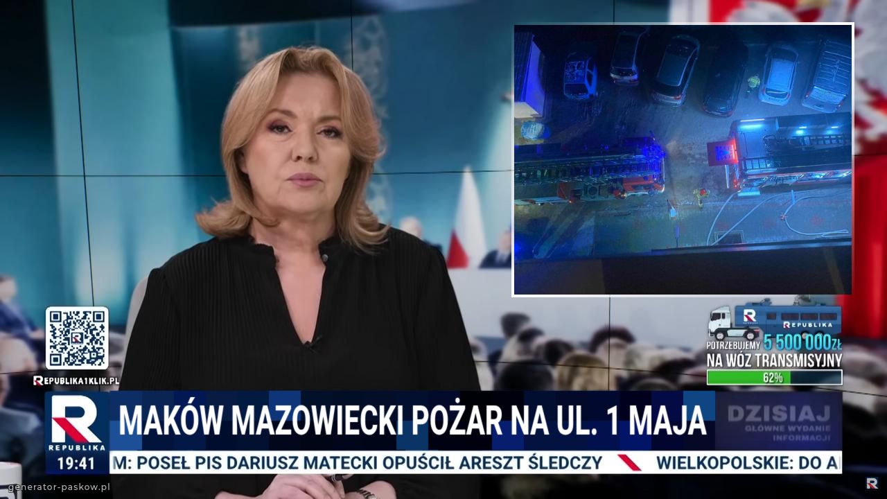 Maków Mazowiecki pożar na ul. 1 Maja