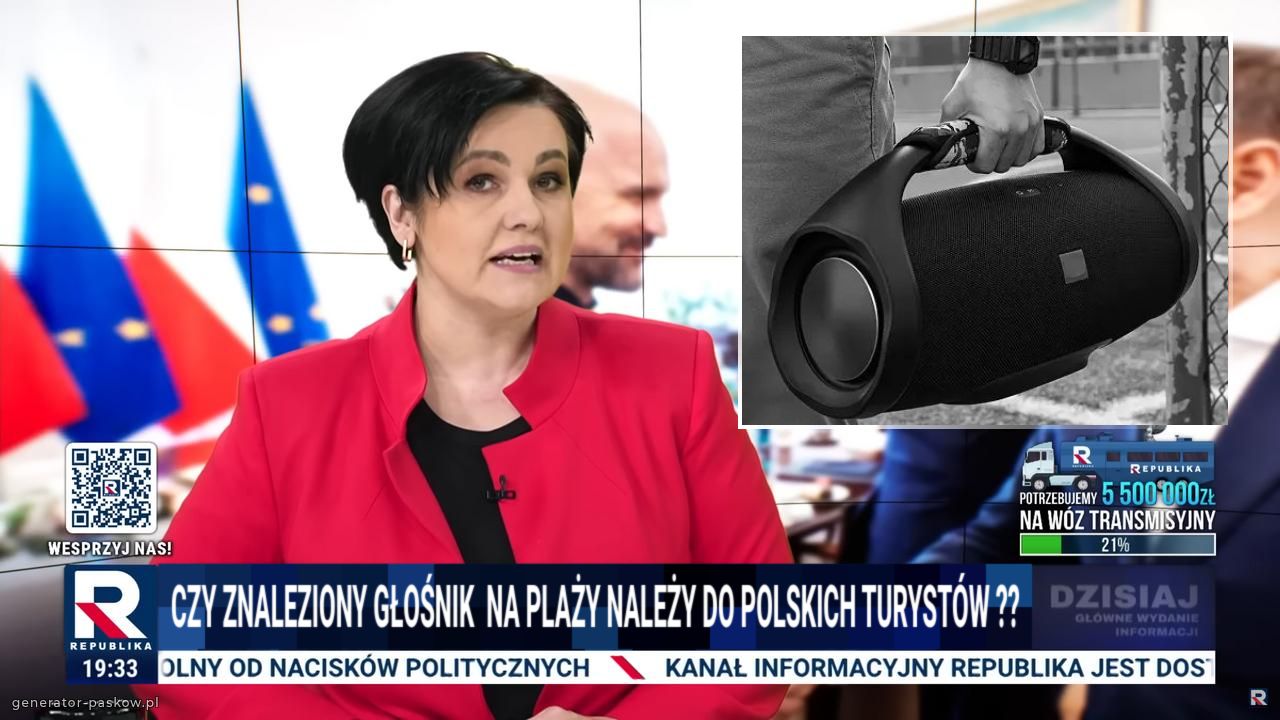 Czy znaleziony głośnik  na plaży należy do polskich Turystów ??