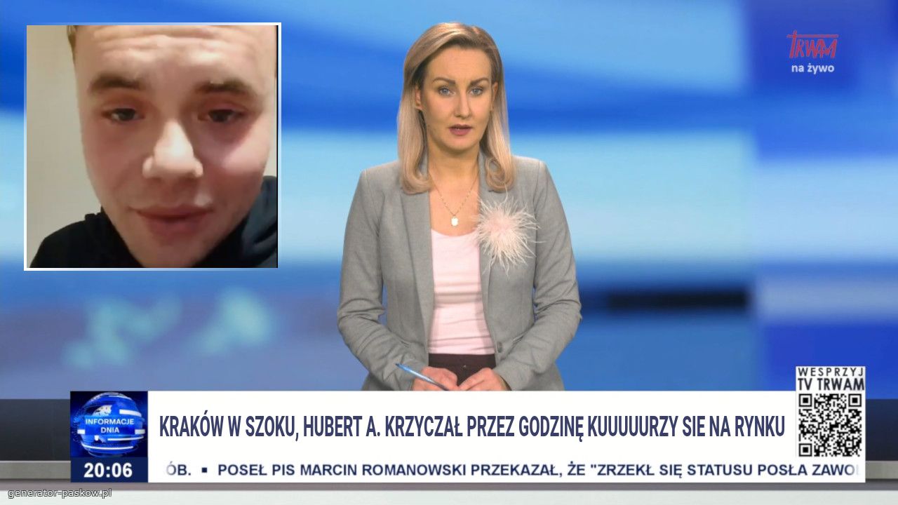 Kraków w szoku, Hubert a. krzyczał przez godzinę kuuuuurzy sie na rynku