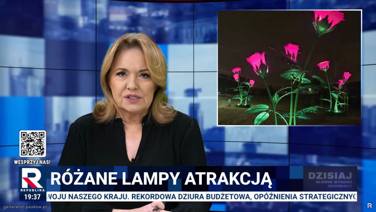 Różane lampy atrakcją