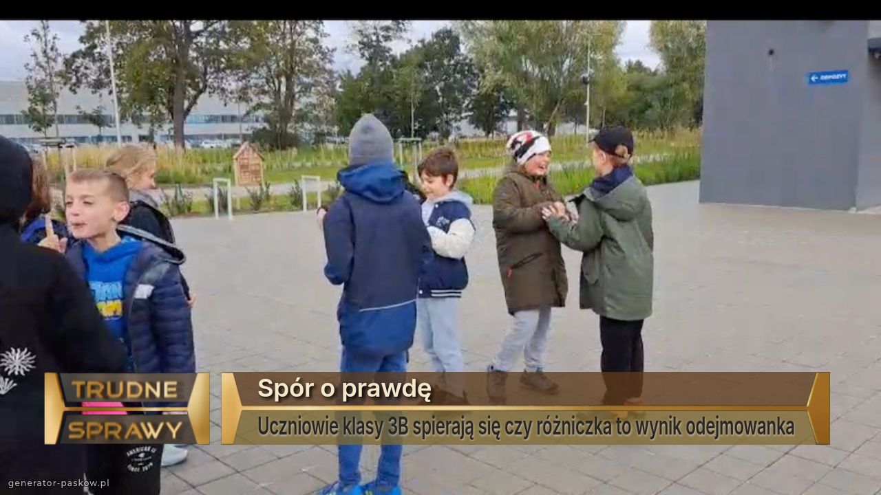 Spór o prawdę 
Uczniowie klasy 3B spierają się czy różniczka to wynik odejmowanka