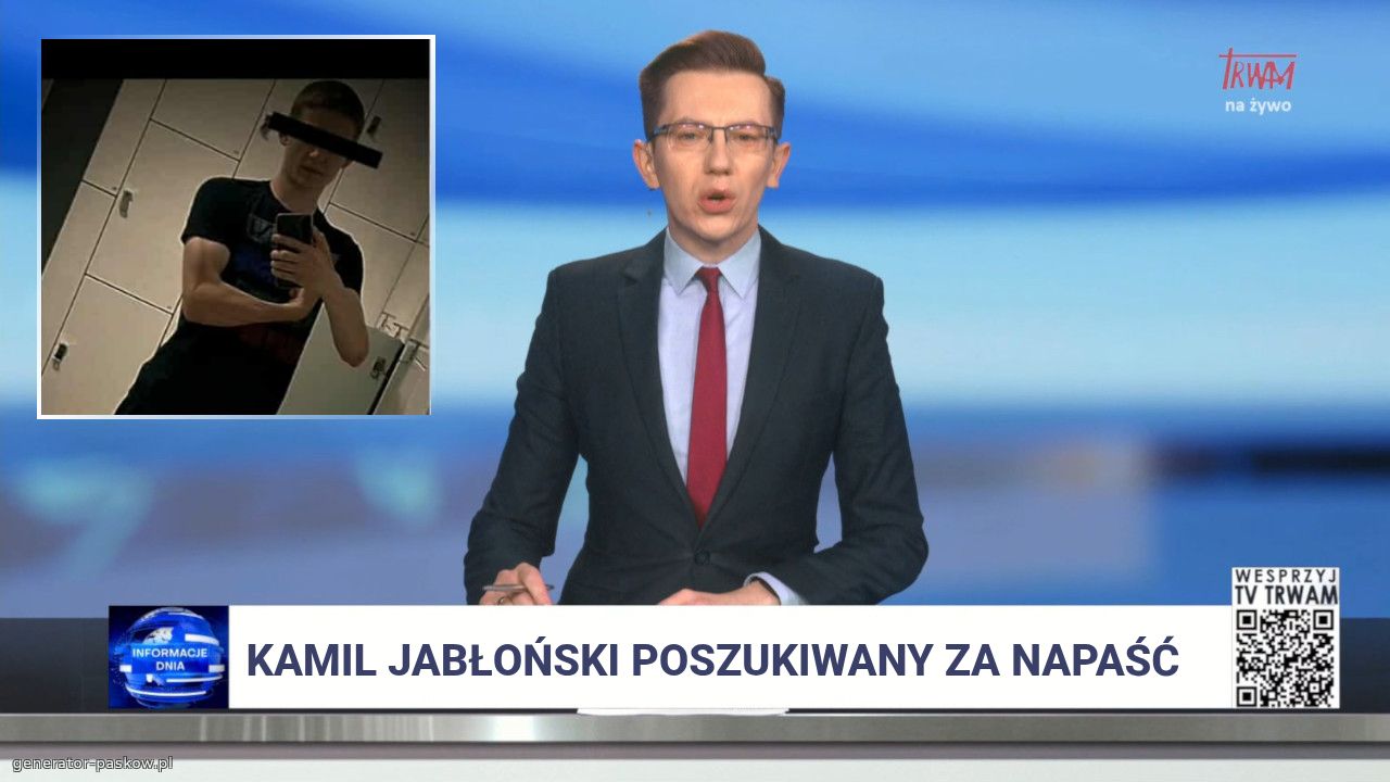 Kamil Jabłoński poszukiwany za napaść