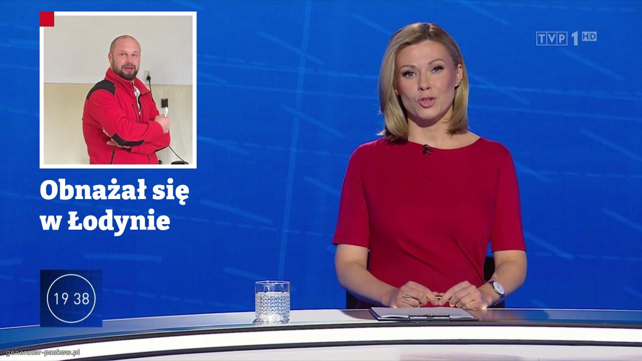 Obnażał się
w Łodynie