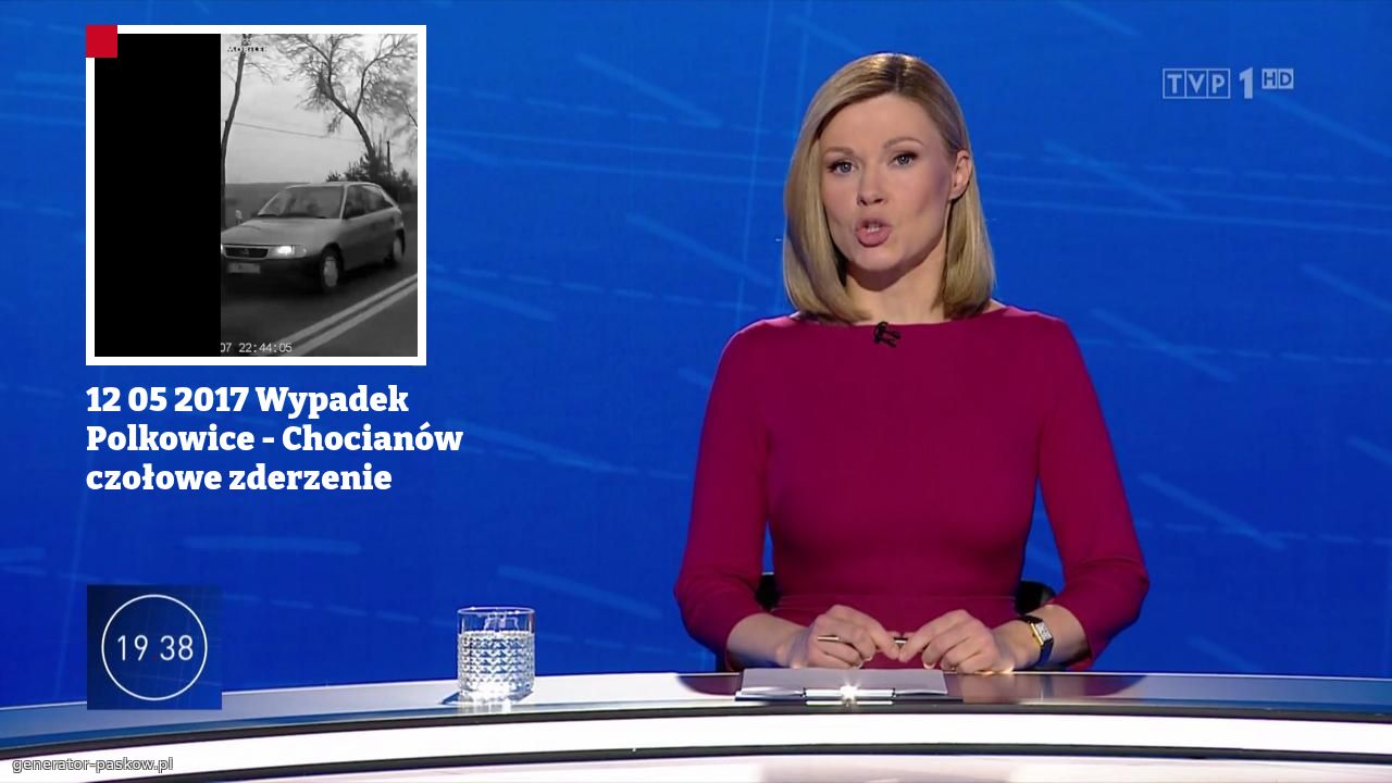 12 05 2017 Wypadek Polkowice - Chocianów czołowe zderzenie