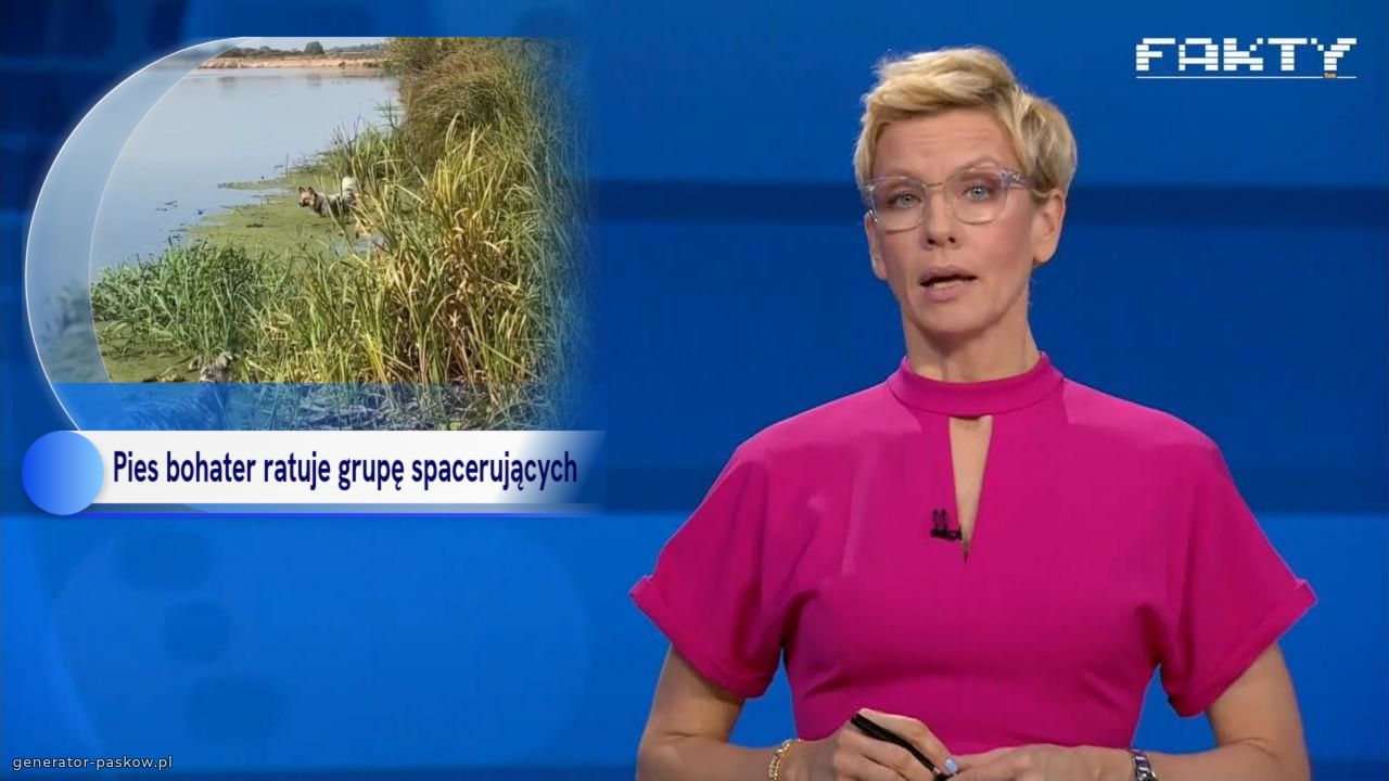 Pies bohater ratuje grupę spacerujących