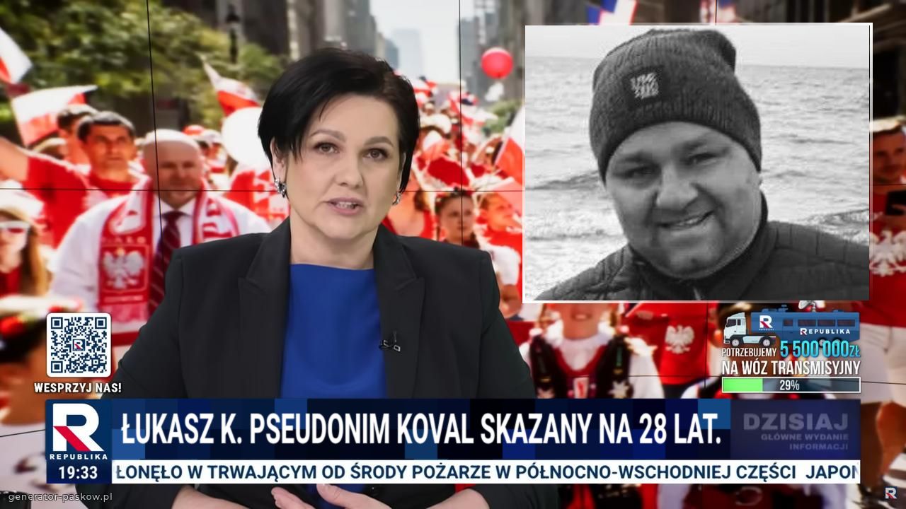 Łukasz k. Pseudonim koval skazany na 28 lat.