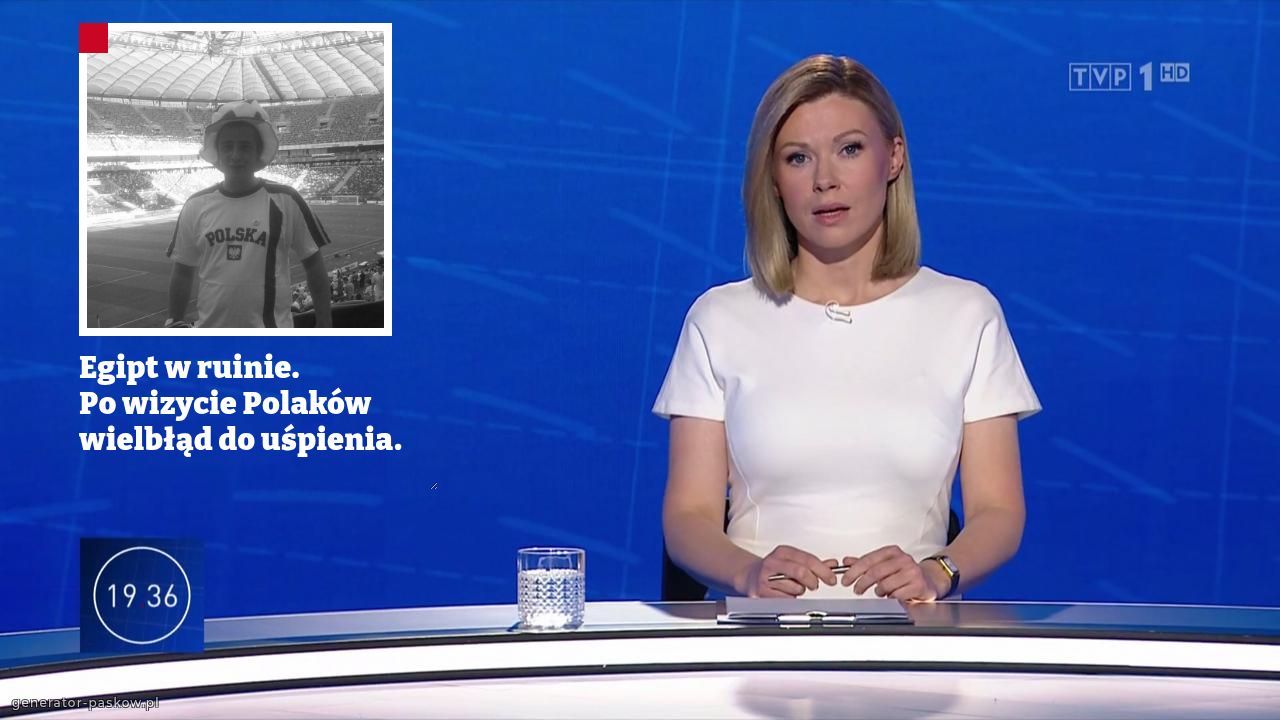 Egipt w ruinie.
Po wizycie Polaków wielbłąd do uśpienia.