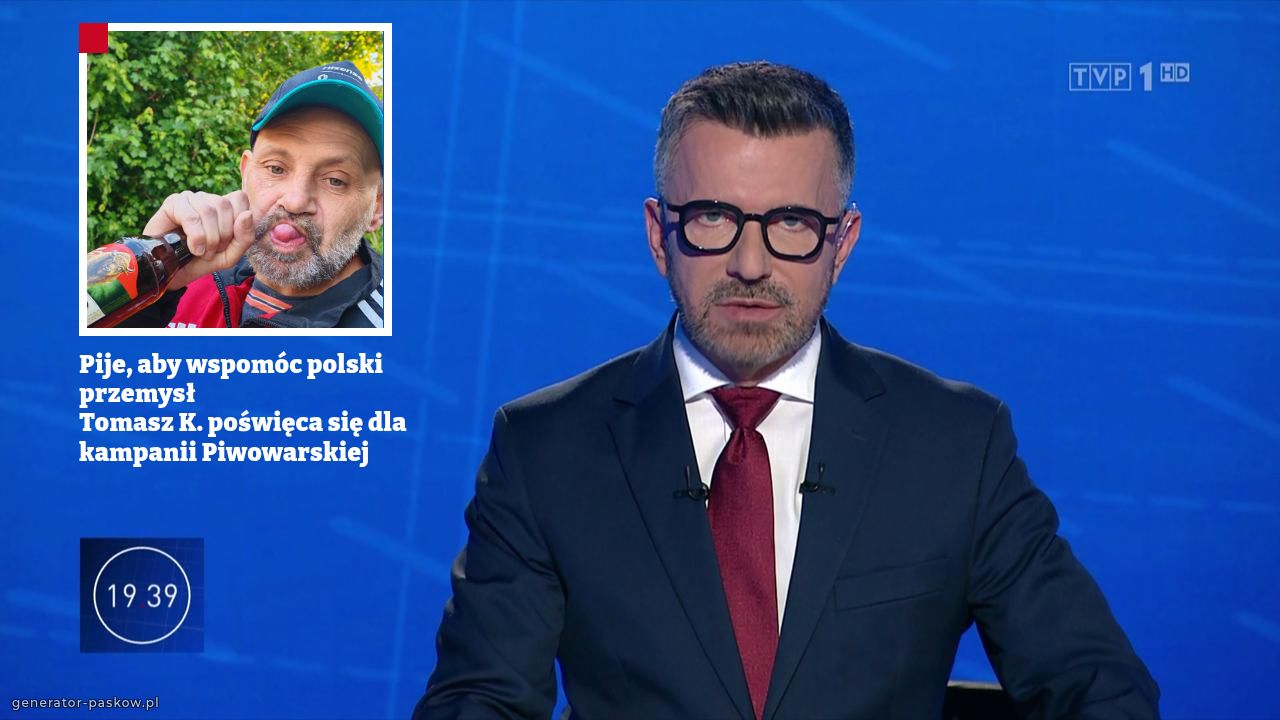 Pije, aby wspomóc polski przemysł 
Tomasz K. poświęca się dla kampanii Piwowarskiej 
