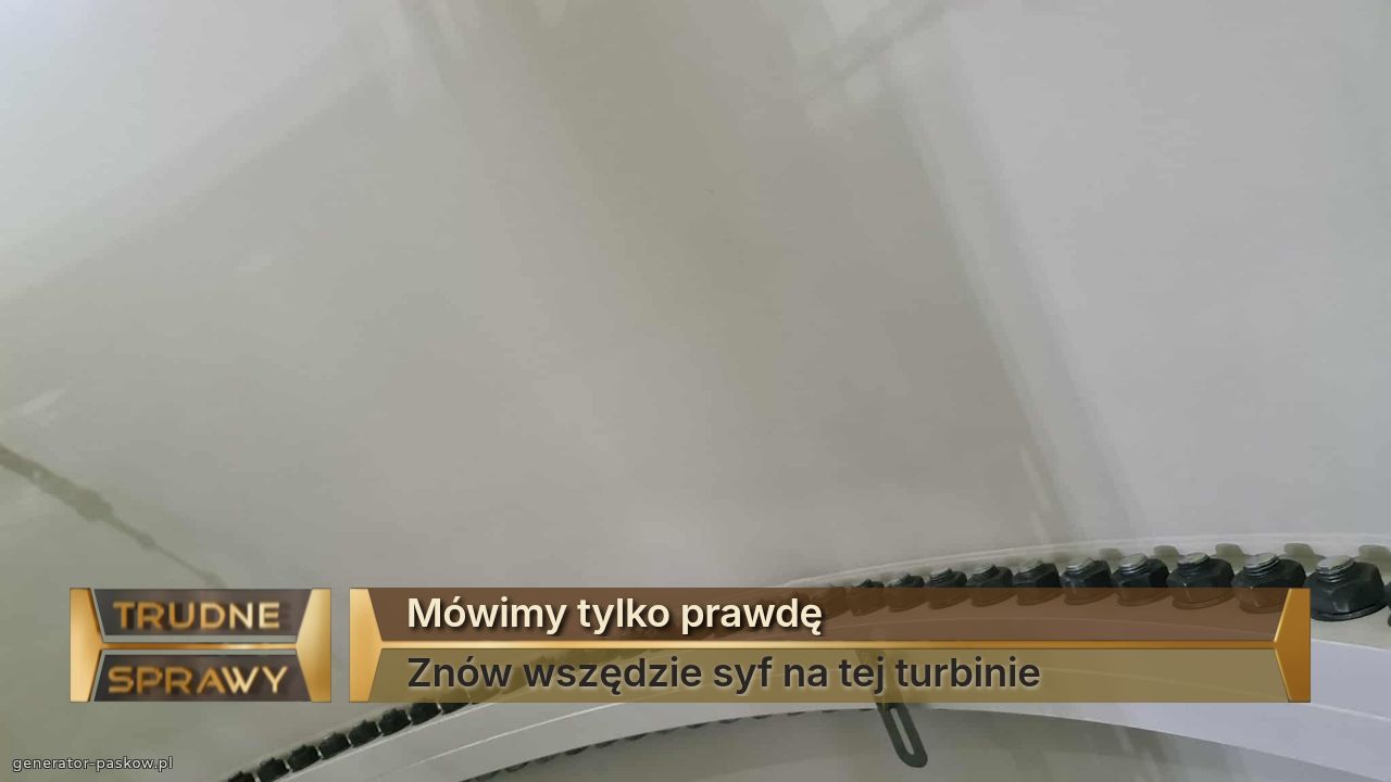 Mówimy tylko prawdę
Znów wszędzie syf na tej turbinie 