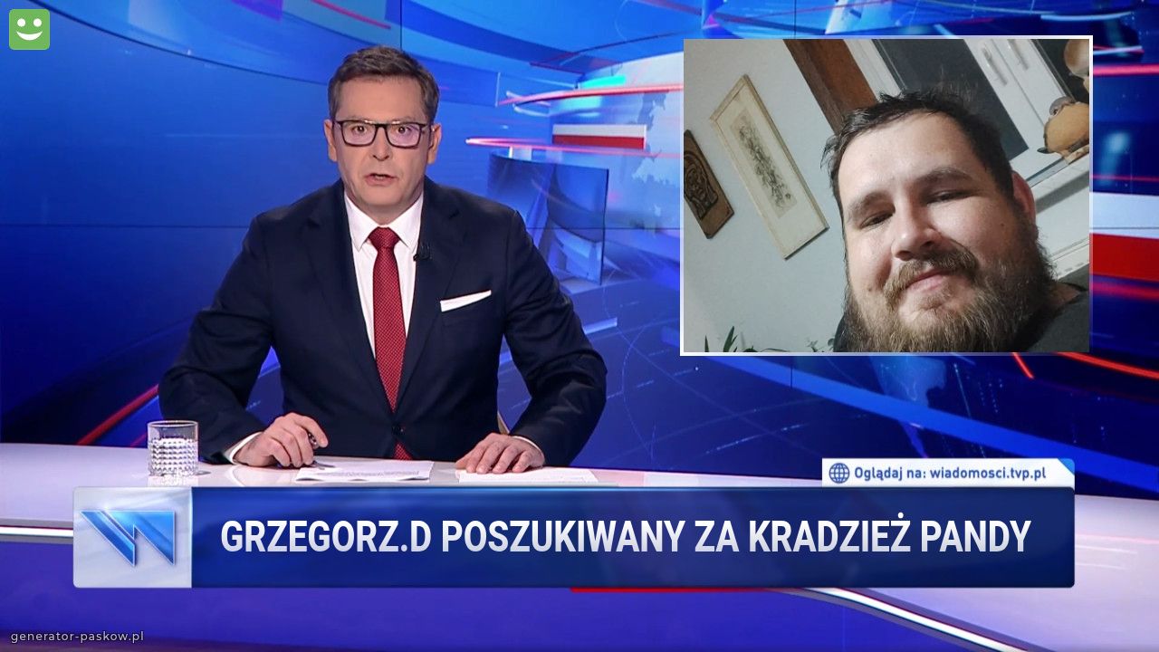 GRzegorz.D poszukiwany za kradzież pandy
