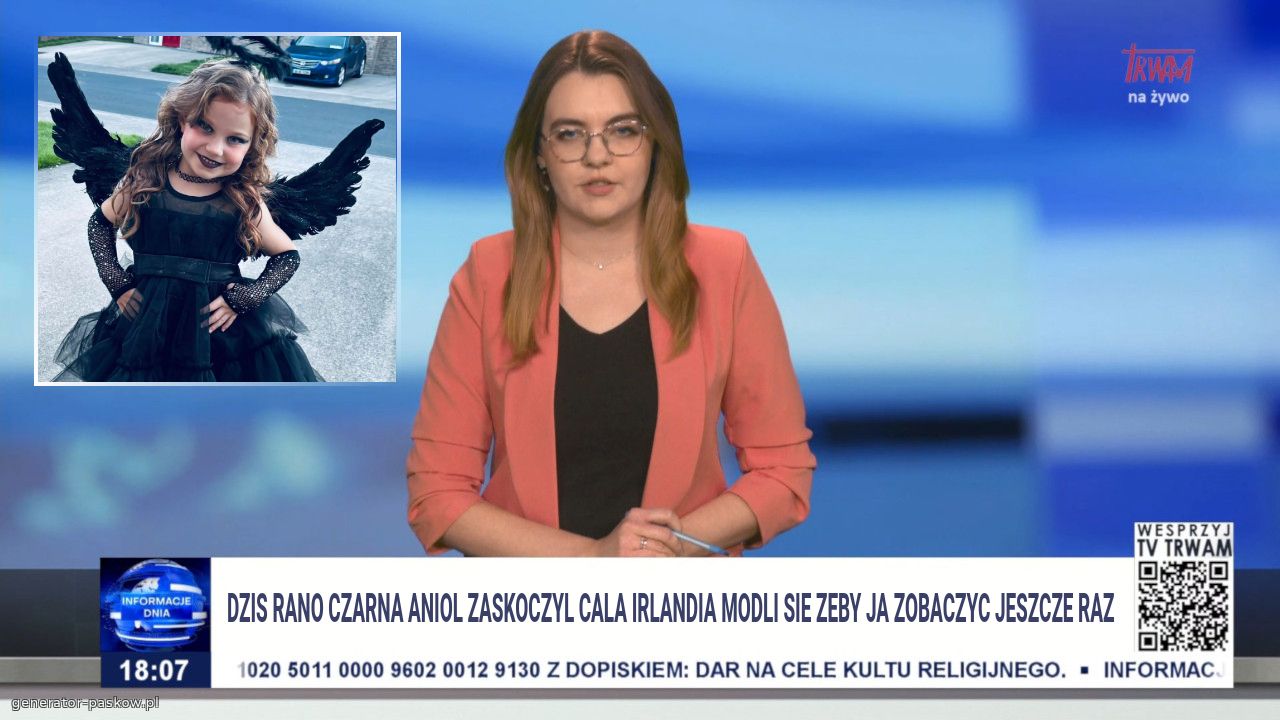 Dzis rano czarna aniol Zaskoczyl cala irlandia Modli sie zeby ja zobaczyc jeszcze raz 
