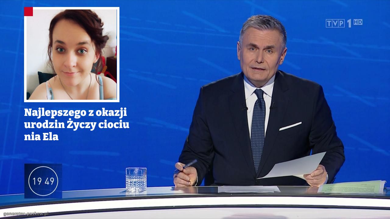 Najlepszego z okazji urodzin Życzy ciociu nia Ela