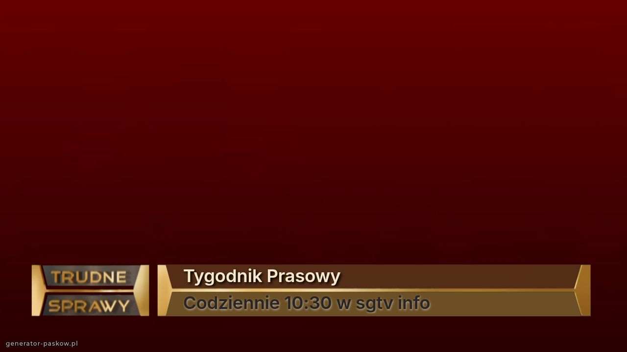 Tygodnik Prasowy
Codziennie 10:30 w sgtv info