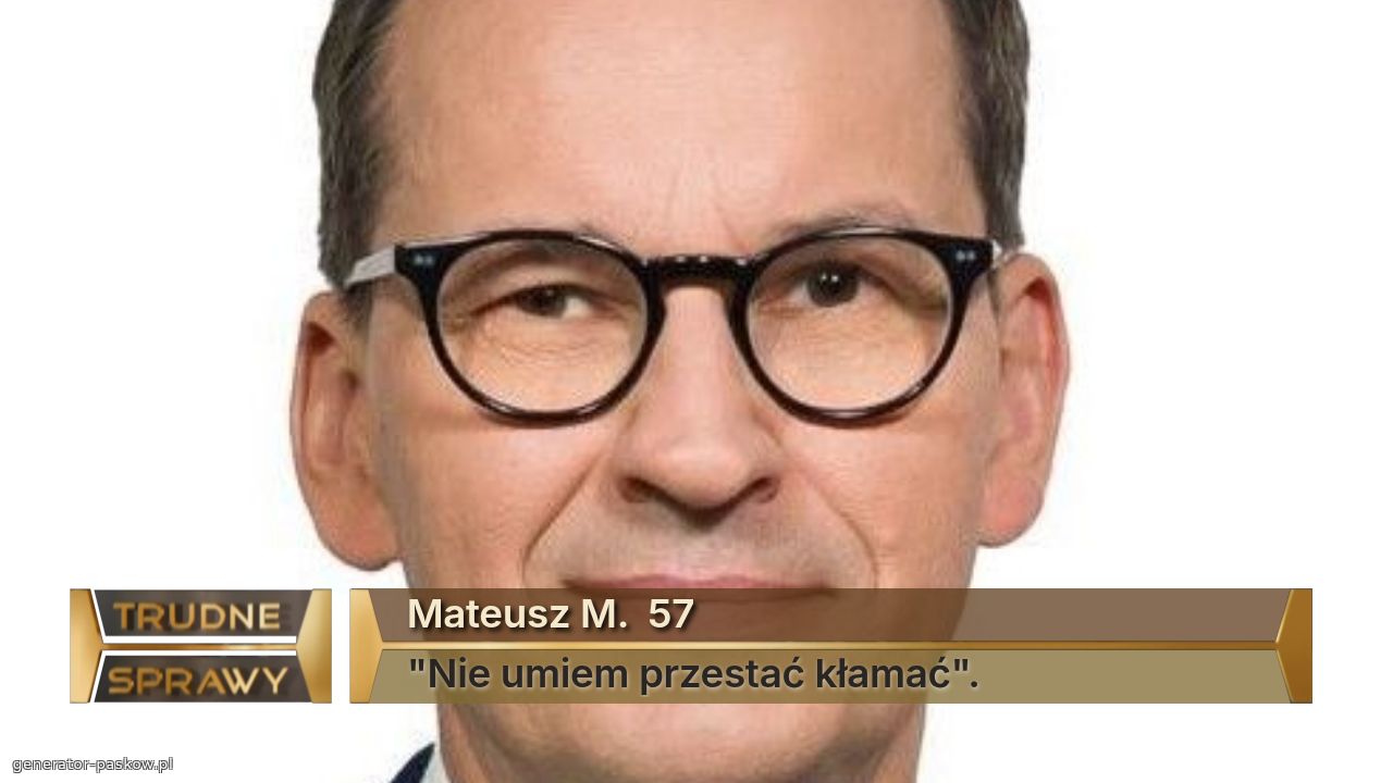 Mateusz M.  57
"Nie umiem przestać kłamać".