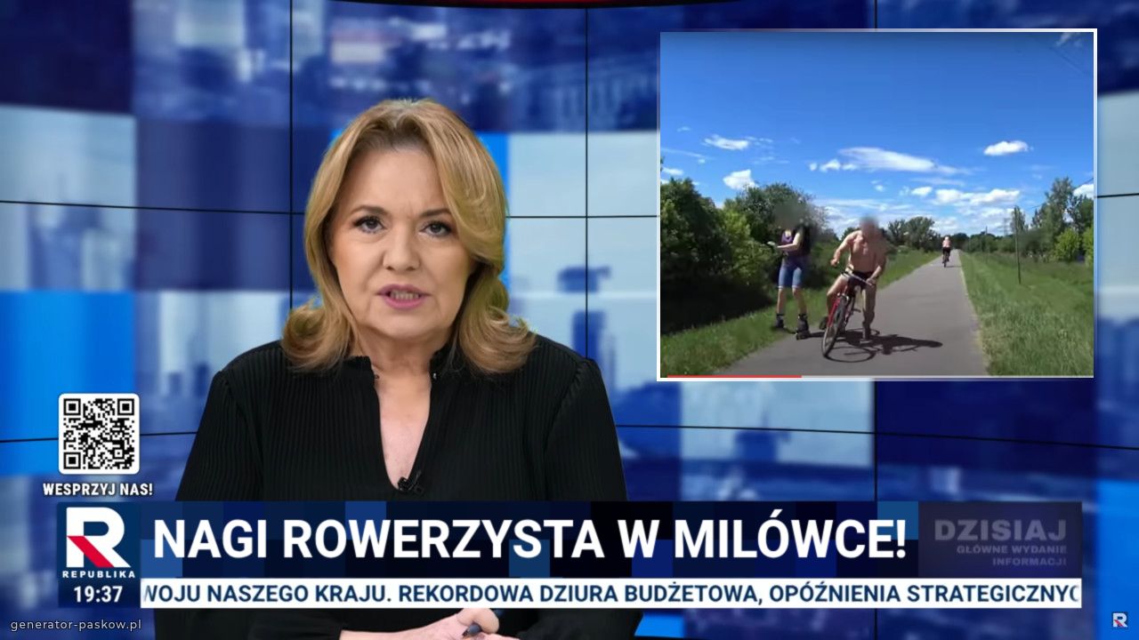 Nagi rowerzysta w Milówce!