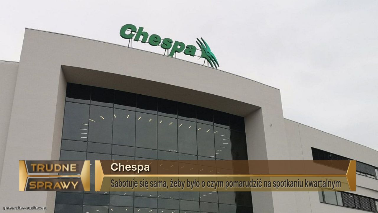 Chespa 
Sabotuje się sama, żeby było o czym pomarudzić na spotkaniu kwartalnym