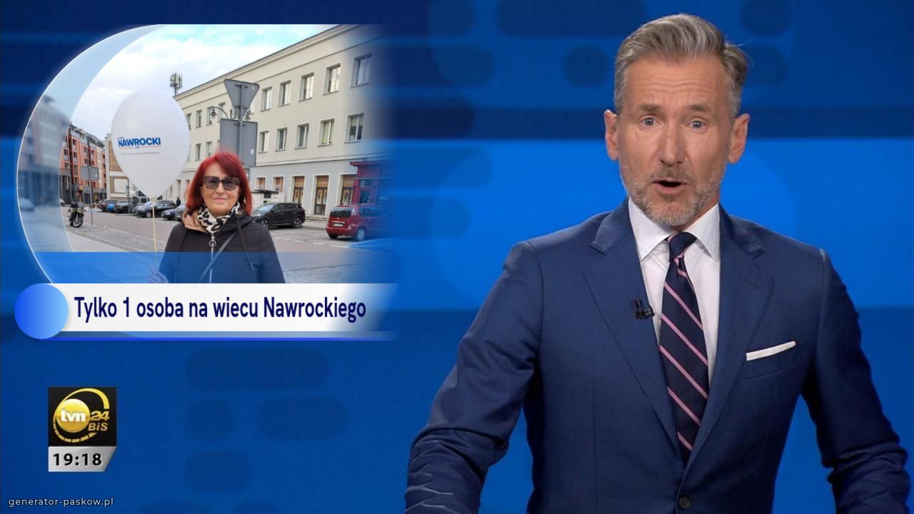 Tylko 1 osoba na wiecu Nawrockiego 