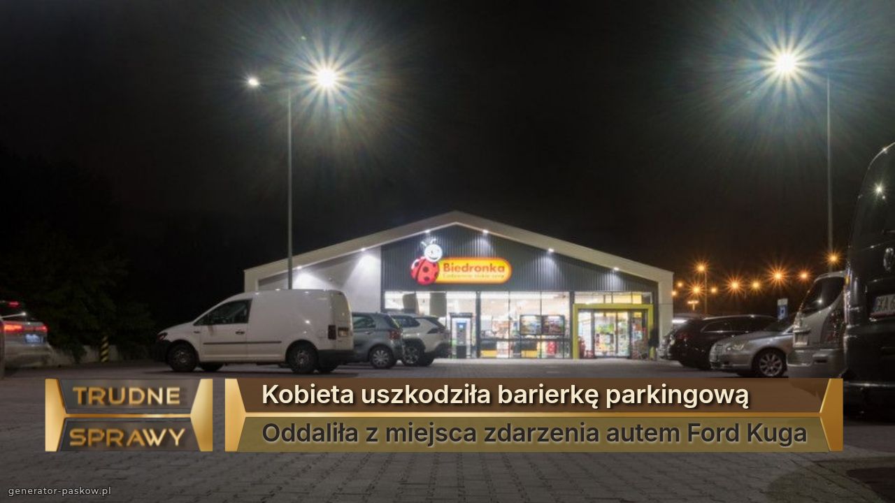 Kobieta uszkodziła barierkę parkingową
Oddaliła z miejsca zdarzenia autem Ford Kuga
