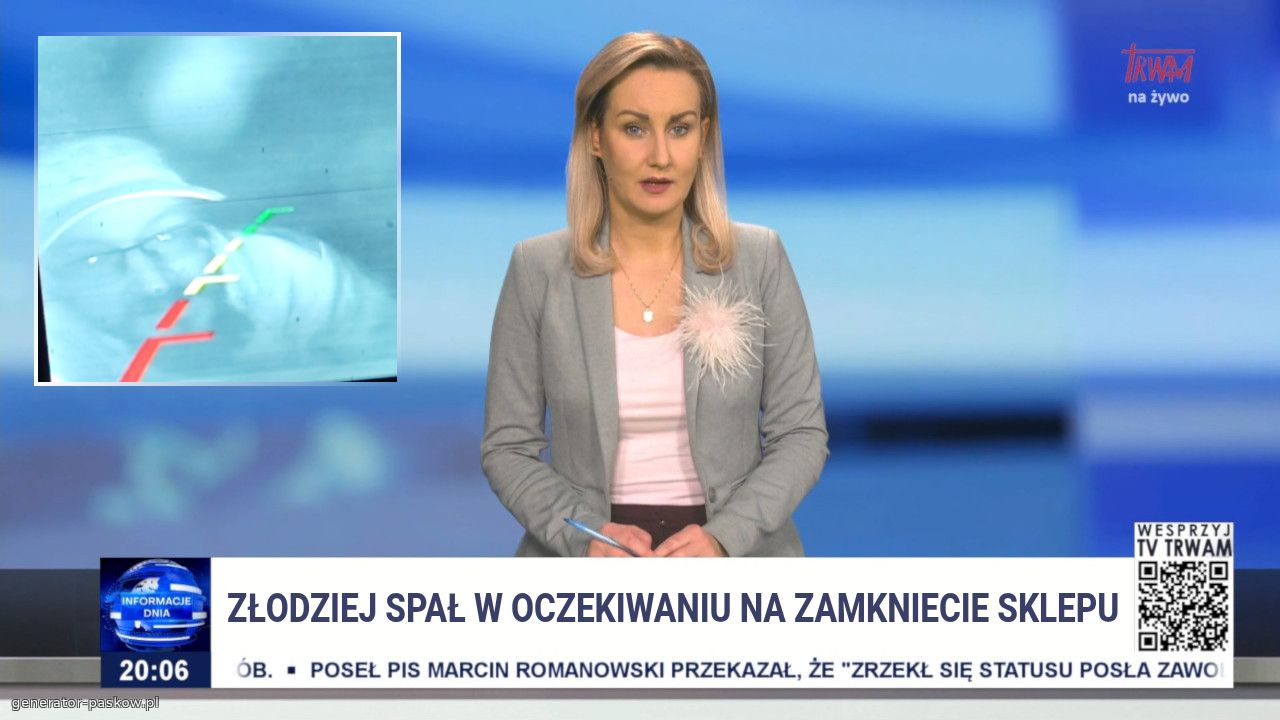 Złodziej Spał w oczekiwaniu na zamkniecie sklepu