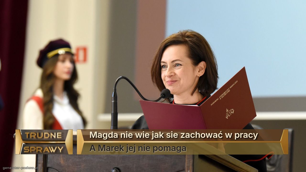 Magda nie wie jak sie zachować w pracy
A Marek jej nie pomaga