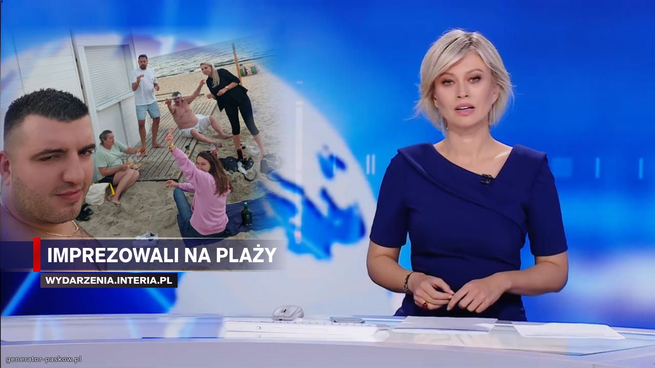 Imprezowali na plaży 