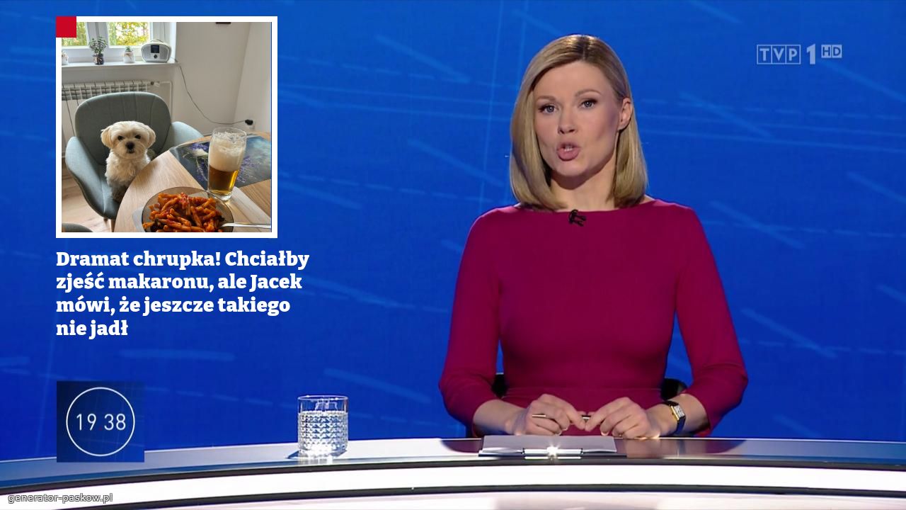 Dramat chrupka! Chciałby zjeść makaronu, ale Jacek mówi, że jeszcze takiego nie jadł