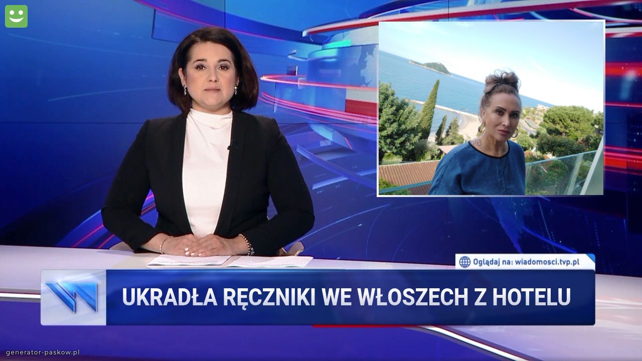 Ukradła ręczniki we Włoszech z Hotelu