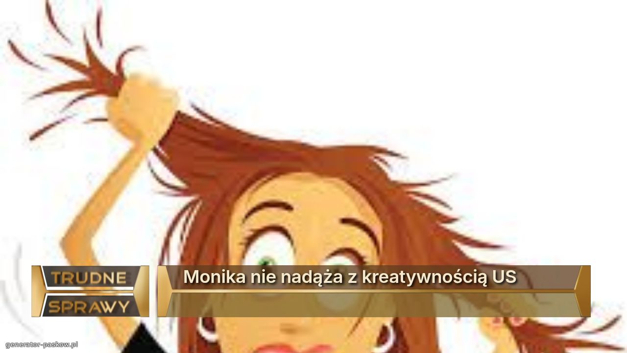 Monika nie nadąża z kreatywnością US
