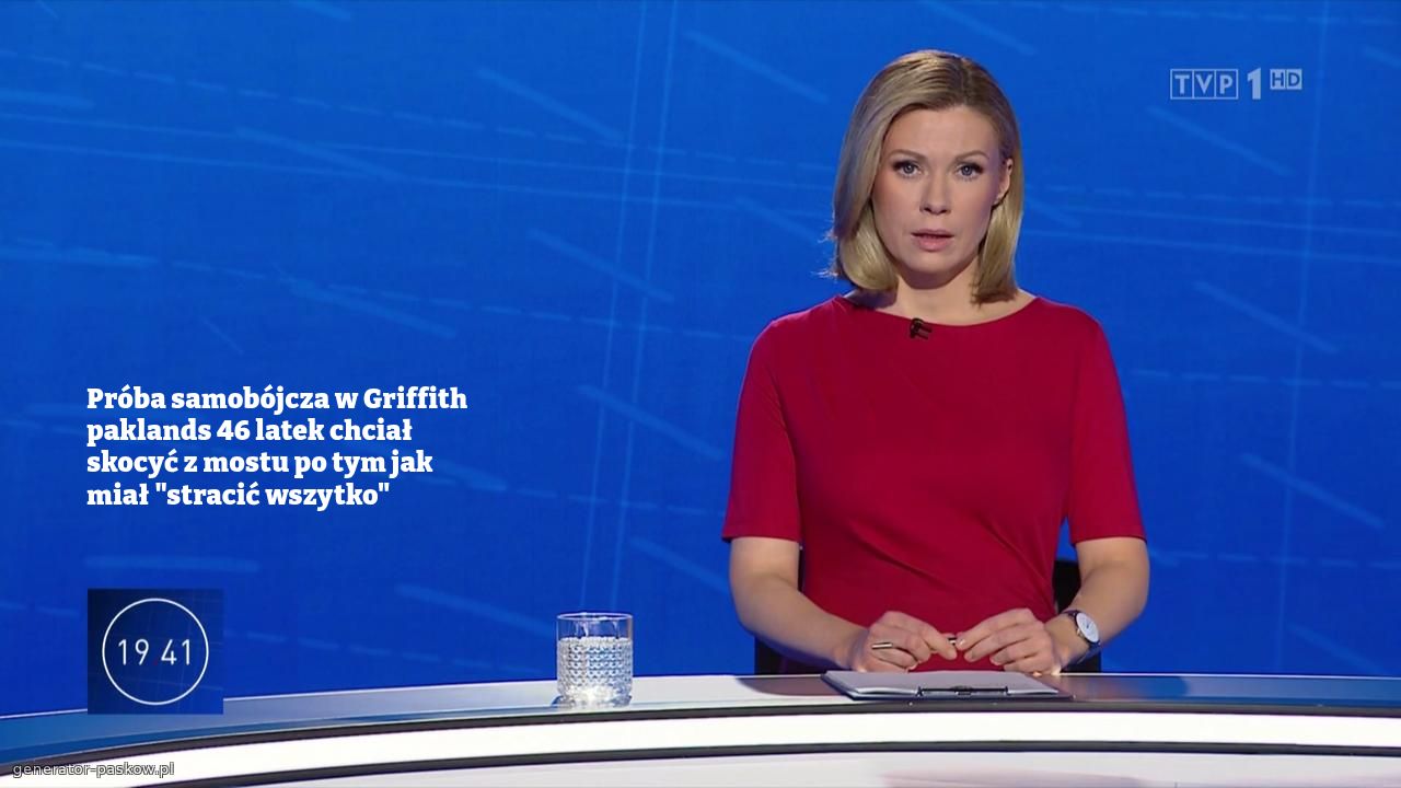 Próba samobójcza w Griffith paklands 46 latek chciał skocyć z mostu po tym jak miał "stracić wszytko" 