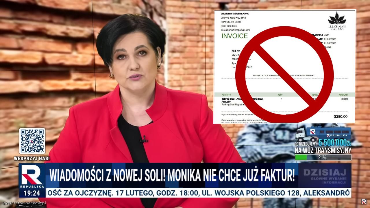 Wiadomości z Nowej Soli! Monika Nie chce już faktur!