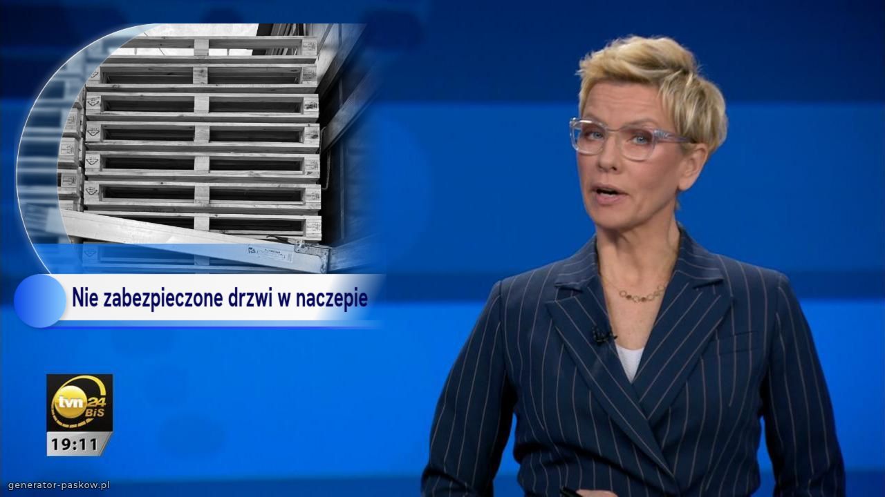 Nie zabezpieczone drzwi w naczepie